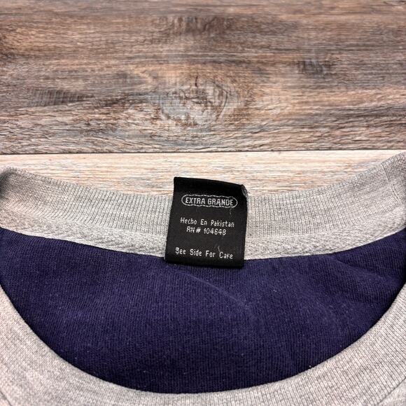 Vintage Y2k Starter West Virginia Mountaineers Grey Mens XL Crewneck Sweatshirt - Picture 9 of 9